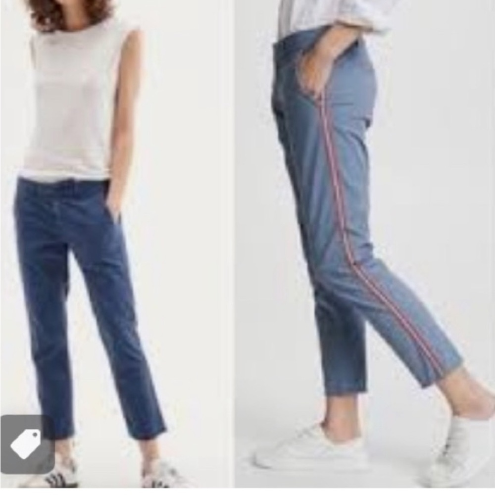 Closet closing Nili Lotan Blue East Hampton raw Hem Capri Pants Sz 2